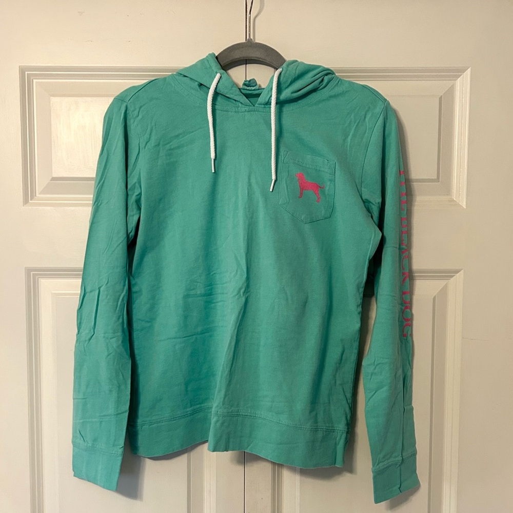 Women’s Black Dog Teal Crew Neck Sweatshirt